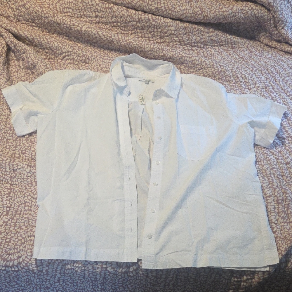 NWT Madewell Classic White Women's Button-Up Shirt